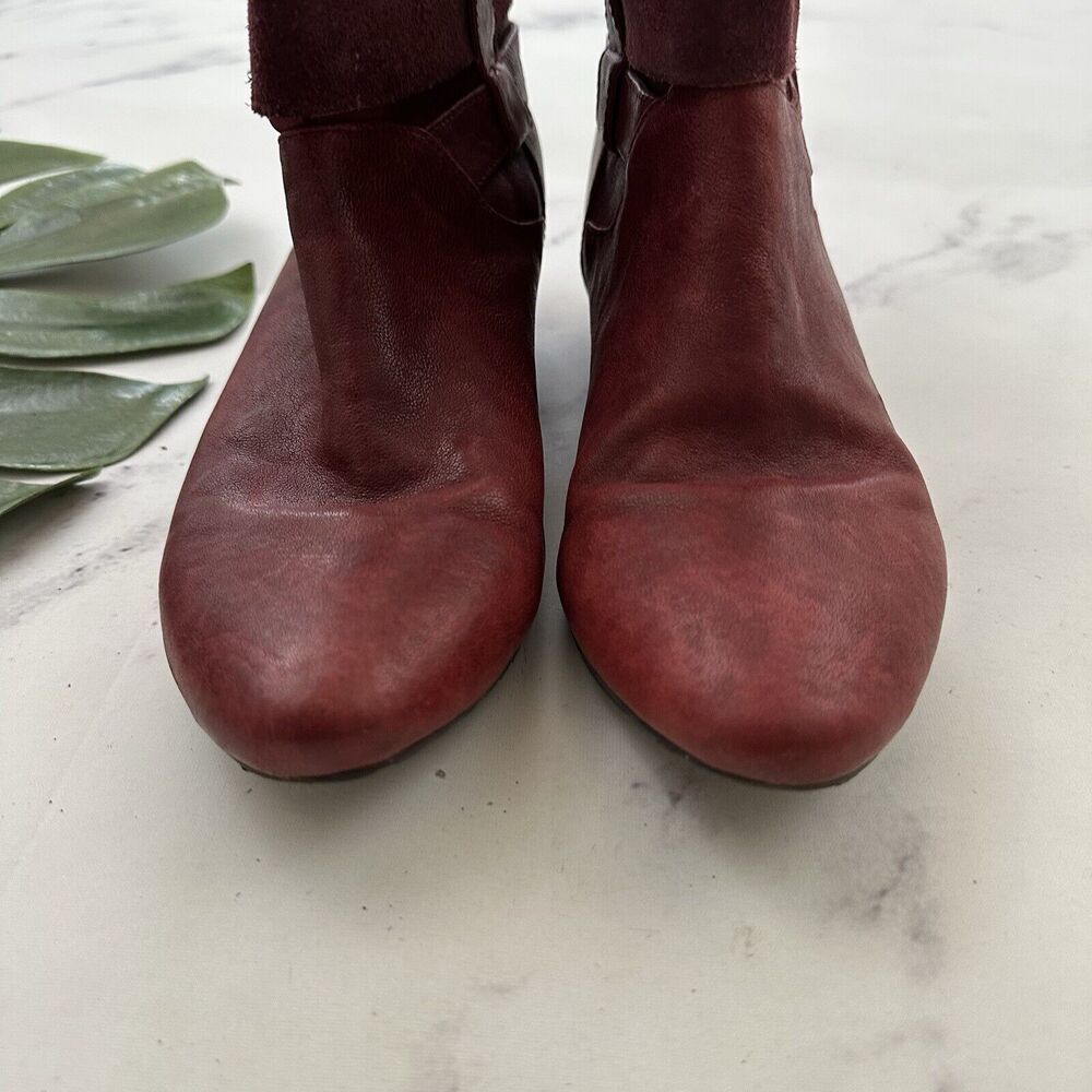 Farylrobin Womens Ankle Boots Booties Size 8 Red … - image 4